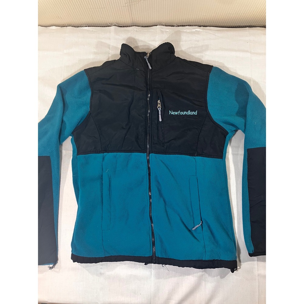 Newfoundland Landway Fleece‎ Jacket Full Zip Teal Black Womens Medium M